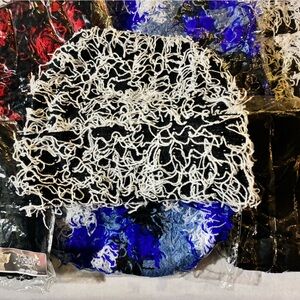 Black and White Textured Beanie